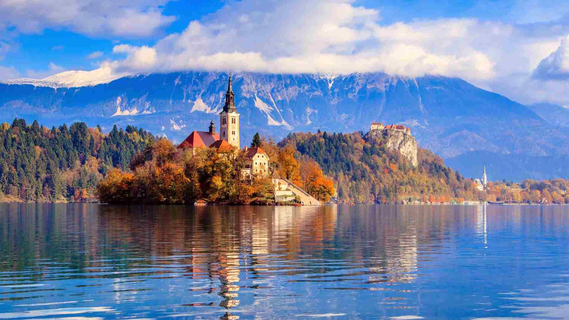 Lake Bled in Slovenia in Autumn